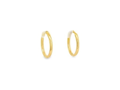 18K Yellow Gold Classic Sleeper Hoops